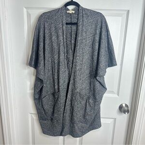 Eileen Fisher Dolman Open Knit Short Sleeve Cardigan Shawl Small